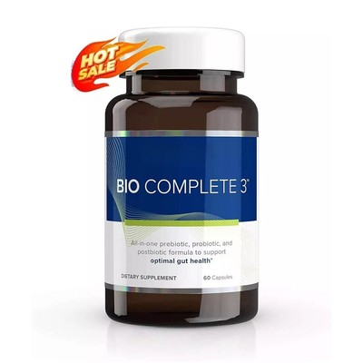 Bio Complete 3 Capsules 60 Count Prebiotic Probiotic Postbiotic Supplement US