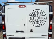 Viking Compass Runes Car Sticker Adventure Camper Van Caravan Vinyl Decal Art