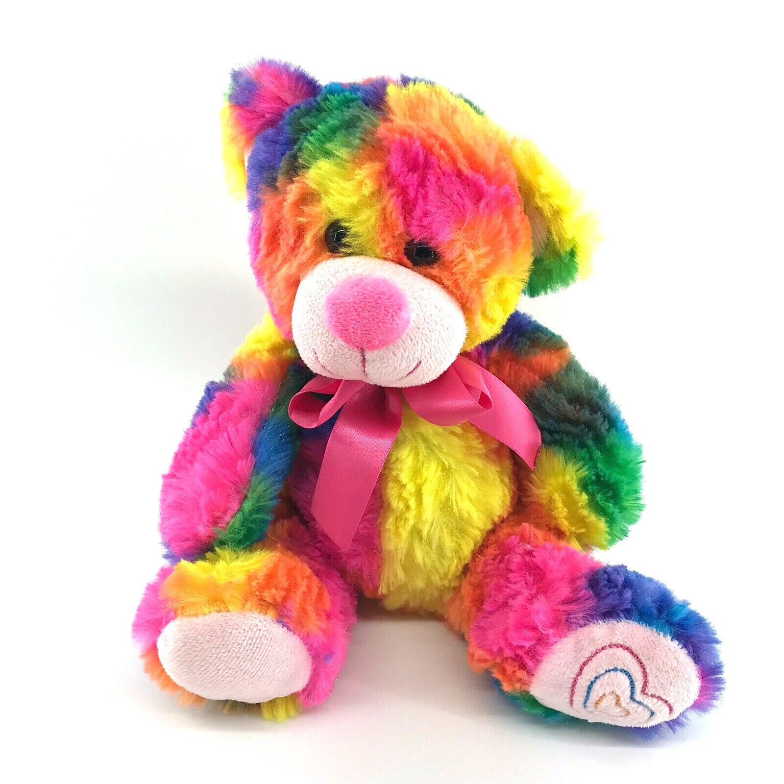 giant rainbow teddy bear