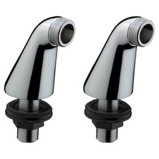 Pair of Chrome Deck Mounted Bath Filler Shower Mixer Tap Legs Adapter Extension