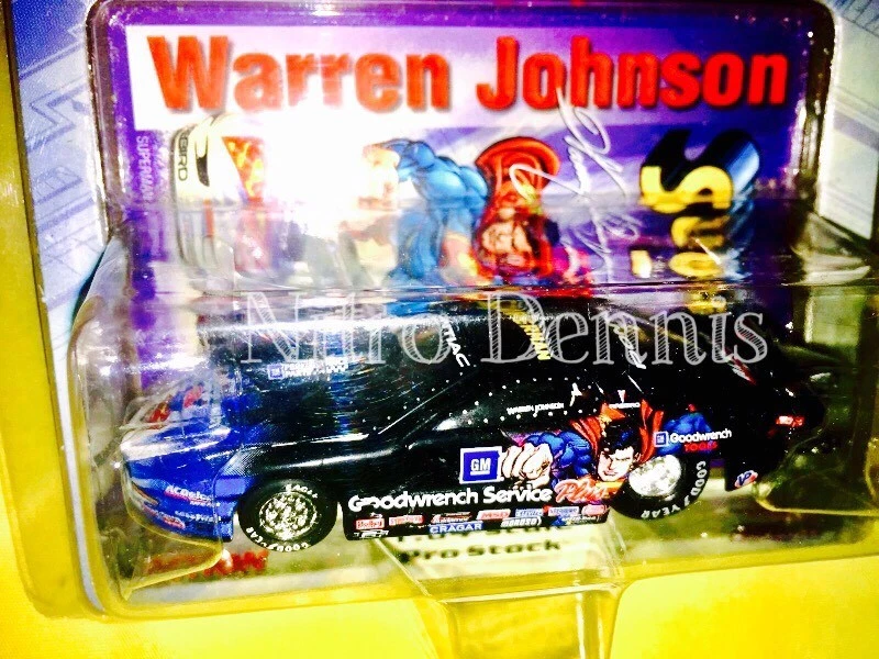 NHRA Warren Johnson 1:64 Diecast SUPERMAN Pro Stock ACTION 1999 Professor RARE - Image 3 of 4