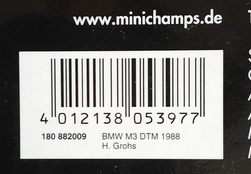 MINICHAMPS 1:18 BMW E30 M3 DTM. 180 882 009 - Picture 12 of 12