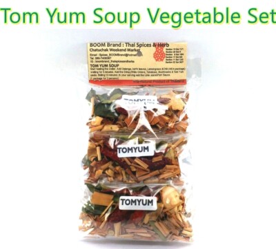 Tom Yum Soup Vegetable Set Cook Easy Fresh Returnable Popular Thai Food Herb x3