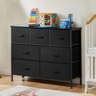 Desser for Bedroom with 7 Fabric Drawers Organizer Storage Closet Chest Clothes