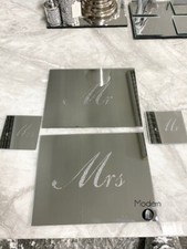 Mirror Glitter sparkle Place mats & Coasters MR & MRS sparkle glitter Table Mats