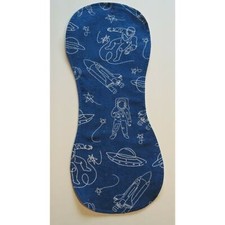 Baby Flannel Burp Cloth Contoured Cotton Double Layer Handmade Astronaut Space