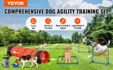 Dog Agility Training Equipment Obstacle Course Indoor Outdoor 7 PCS Set with Bag