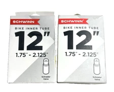 Schwinn 12" Bike Tire Tube Bicycle Inner Tube  1.75 " - 2.125 "    ( 2 Pack )