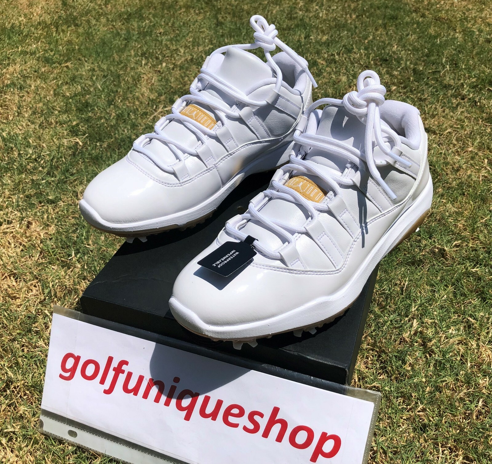 jordan 11 low golf white metallic gold