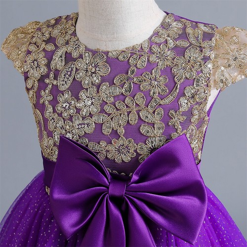 Wedding Party Flower Girls Long Dress Bridesmaid Pageant Christmas Evening Gown - Picture 227 of 228