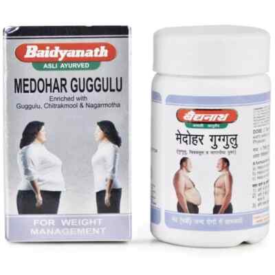 Baidyanath MEDOHAR Guggulu Guggul 120 Tablets Herbal Ayurvedic Weight Managemen.