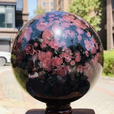 10.38LB Natural astrophyllite quartz "fireworks stone" crystal ball therapy 1068