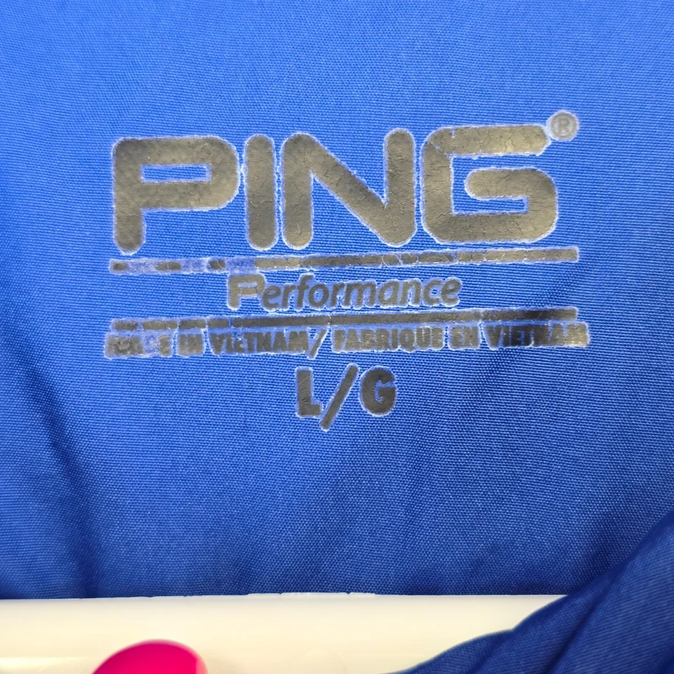 PING Size Large Mens 1/2 Zip Performance Windshirt Jacket Wicking Gray Auotgraph - Image 4 of 4