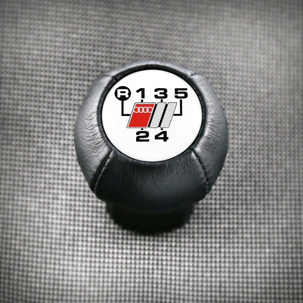 Genuine Audi 5-Speed Shift Knob – Leather, Fits C4 S6 / S4 / Ur-S4 / Ur-S6 (Typ 4A, 4A5)