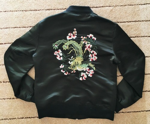zara floral print bomber jacket
