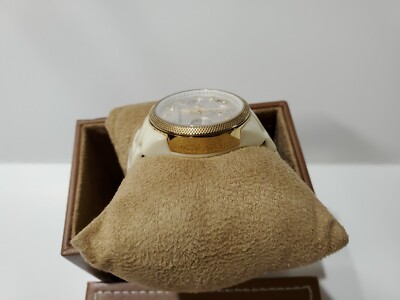 Michael Kors MK5189 White Ceramic Dial Yellow Gold Bezel  display picture 1