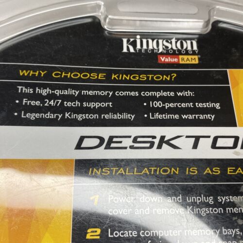 Kingston Technol 512 MB RAM PC3200 Memory Chip 400mhz DDR KVR400/512R NEW Sealed - Picture 3 of 7