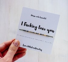 I F  ING LOVE YOU morse code bracelet, gift for best friend, love bracelet