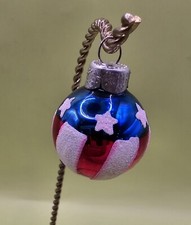 Fourth of July "tree" ornament. Red,white stripes, stars flag.