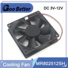 Brushless Cooling Fan Computer Chassis DC 3V-12V 8025 80x80x25mm 3.6W 2 Pin Wire