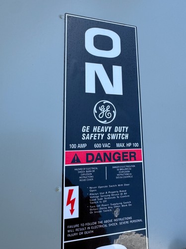 General Electric THN3363J Heavy Duty Safety Switch, 100A, 600V, NP1578001C - Picture 3 of 16