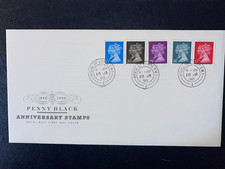 1990 PENNY BLACK ANNIVERSARY ROYAL MAIL FDC & HOUSE OF LORDS, SW1 CDS CV £40