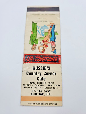 Gussie's Country Corner Cafe Pontiac Illinois Matchbook Cover