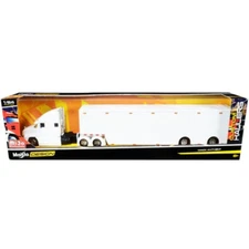 MAISTO Mack Anthem Enclosed Transporter White MiJO 1:64