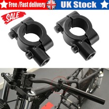2x Motorcycle Bike 22mm HandleBar 10MM Thread Mirror Mount Holder Clamp Adaptor
