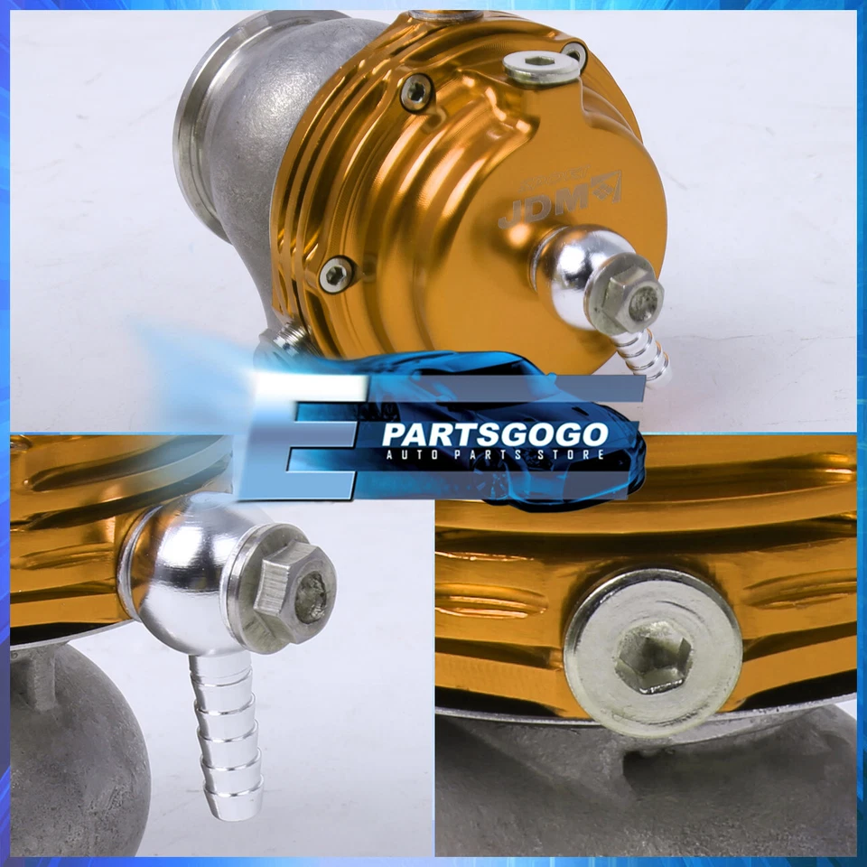 35mm 38mm Compact V Band Manifold Turbocharger Gold External Waste Gate - Image 3 of 4