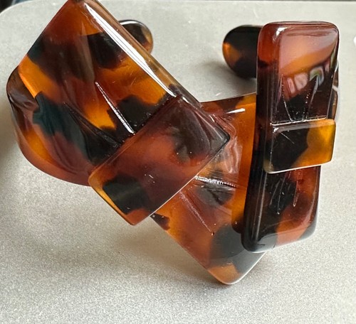 Gorgeous Modernist Marc Jacobs US Designer Bracelet - Brown lucite - 6.75" - Picture 4 of 8