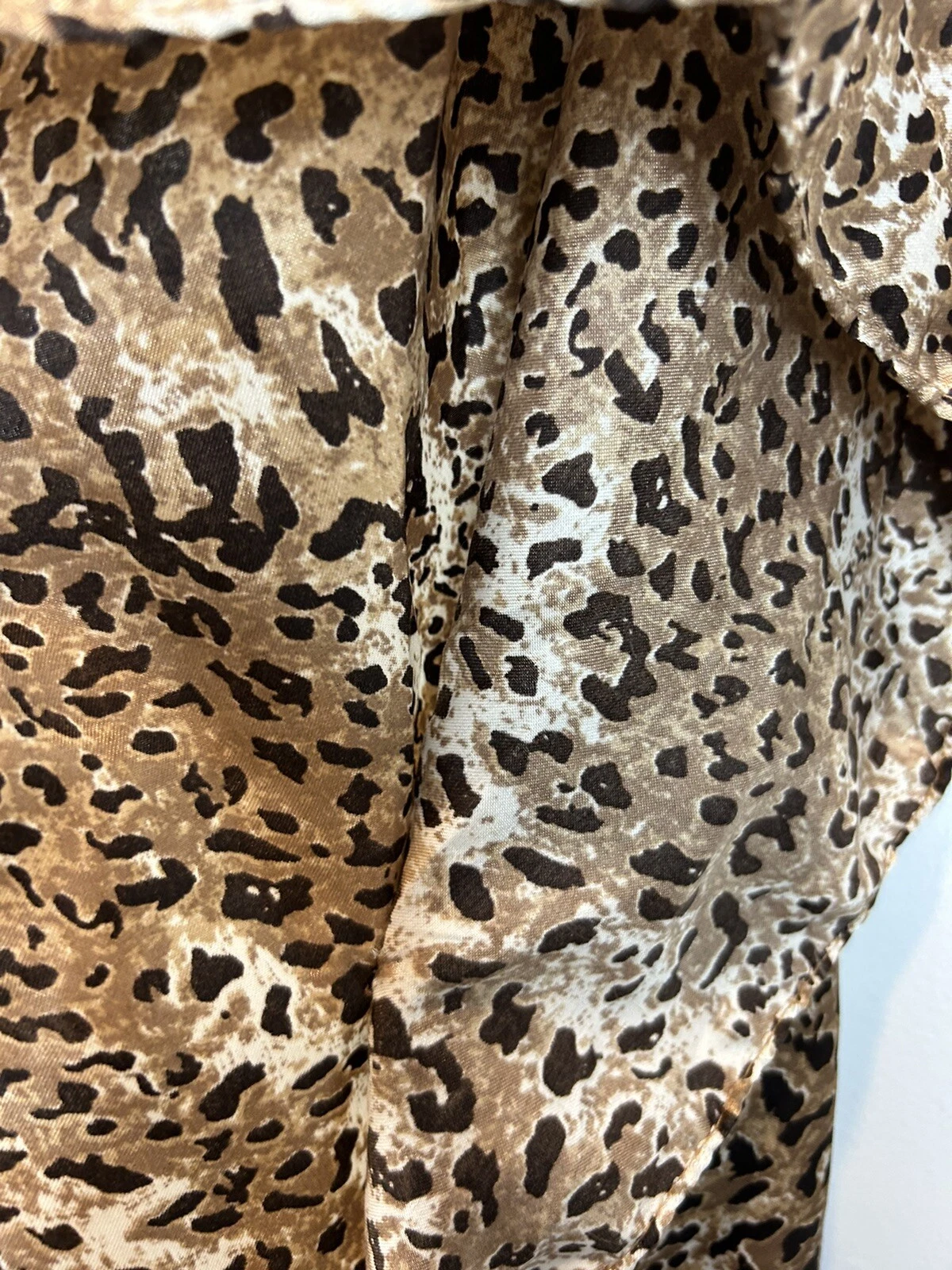 VETEMENTS Cool Clothings Mumu Vestito Donna OS Casa Accappatoio Stampa Animalier Beige Nero Raso