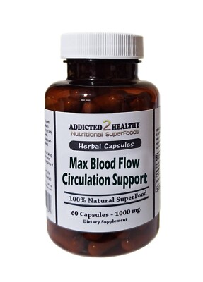 60 Max Blood Flow Circulation Support Capsules|Beet Root, Cayenne,Garlic,Ginger