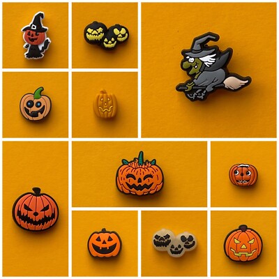 Schuhstecker/Shoe Charms/Anstecker HELLOWEEN/KÜRBIS/HEXE/GEMÜSE/HALLOWEEN
