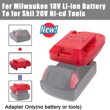 Adapter For Milwaukee 18V Li-ion Battery Convert To For Skil 18V NI-CD Tools New