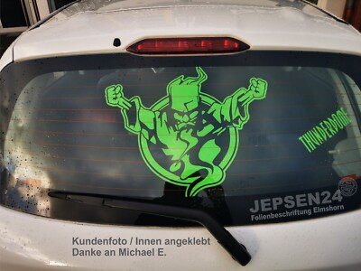 Gabba Thunderdome Autoaufkleber 40x33cm Motorhaube Heckscheibe Farbauswahl