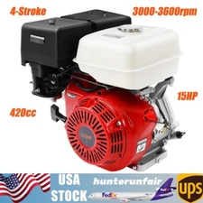 420 CC 15 Hp 4-stroke Gasoline Engine Horizontal Motor Cable Start 9700w