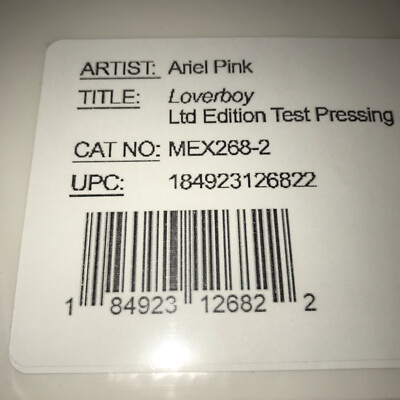 TEST PRESSING Ariel Pink Loverboy Vinyl John Maus R. Stevie Moore Deerhunter