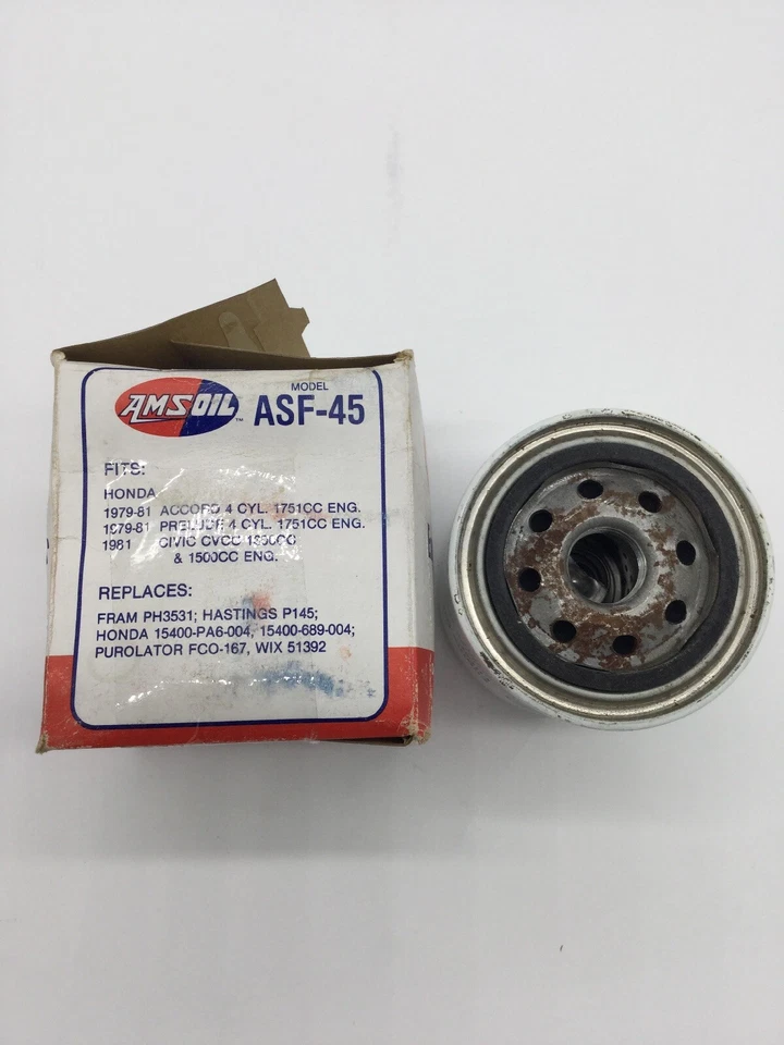 Antiguo filtro de aceite de motor Amsoil Asf-45 Foto 3 de 4
