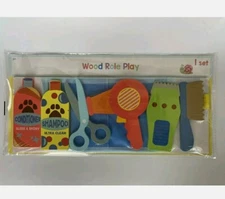 Horizon Group Wood Role Play Pet Groomer Play Set Imagination Learning Play