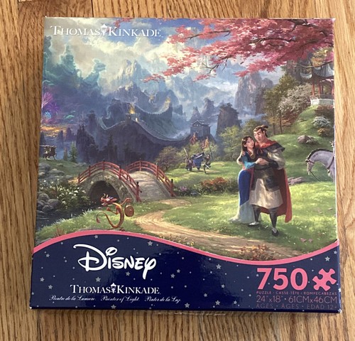 Disney Thomas Kinkade 750 piece puzzle, Mulan Blossoms of Love New! Free Ship!