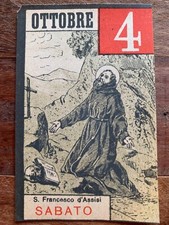 SAN FRANCESCO D’ASSISI, SANTINO del GIORNO SATURDAY 4 OCTOBER 1937
