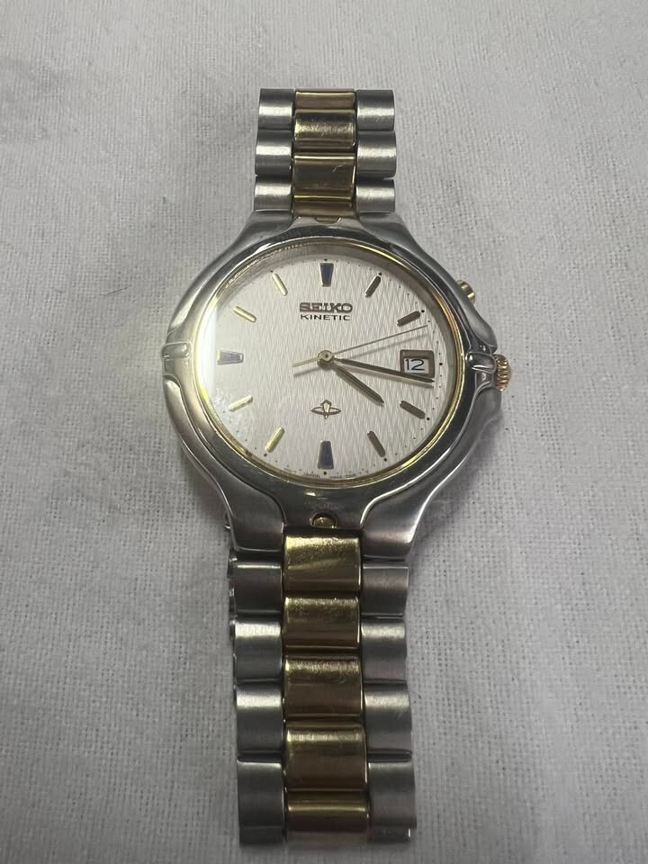OROLOGIO VINTAGE SEIKO Kinetic 5M42-0B49 Funziona EUR 13,77 - IT