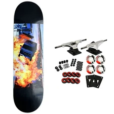 JK Industries Skateboard Complete Destruction Van Black 8.5" Hook Ups
