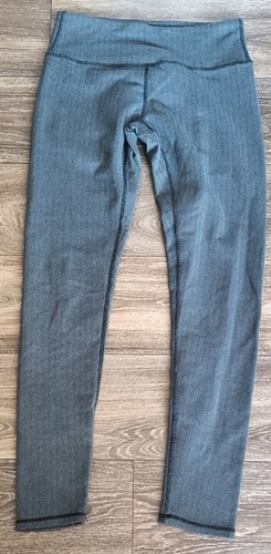 Kyodan Leggings Größe Small grau Chevron sportlich Yoga Stretch Kompression - Bild 2 von 6