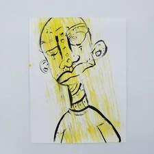 Original Painting Folk Outsider Art Brut by Graffiti Artist Otis bruhserko 