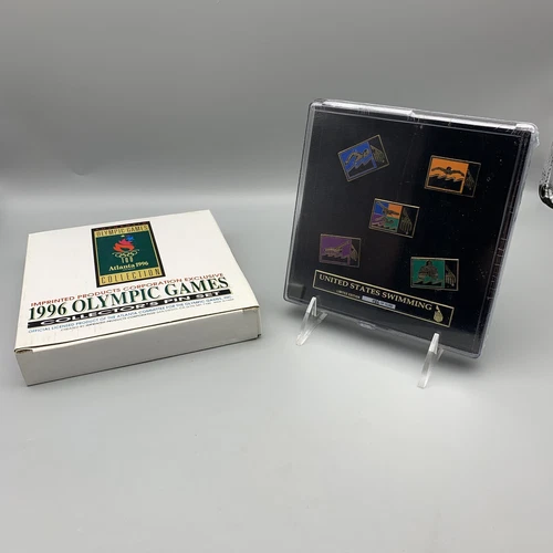 Vintage 1996 Atlanta Summer Olympics Collector's 5 Pin Set & COA  #786 RARE - product listing photo