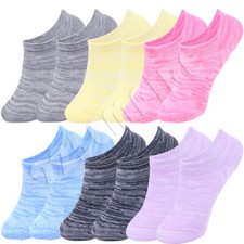 3/6/12 Pairs No Show Liner Low Cut Socks Women Invisible Cotton Galaxy Space Dye