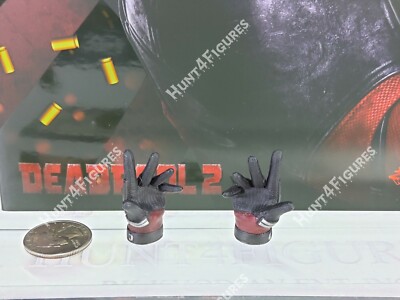 Hot Toys MMS490 Deadpool two 1/6 action figure's 2 open Gesturing hands only