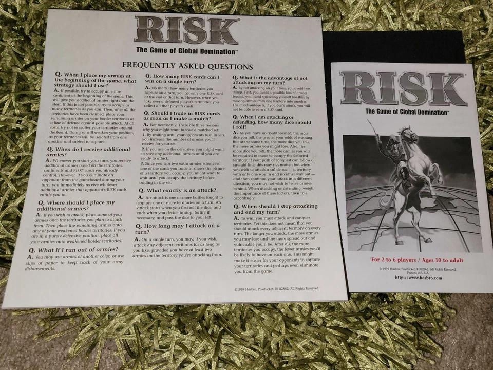 1999 Parker Brothers Hasbro Risk Board Game of Global Domination| Complete - Image 2 of 4